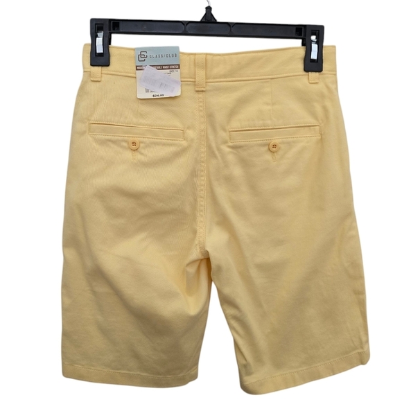 Class Club Boys Modern Fit Yellow Bermuda Straight Shorts 12 Large Pants Cotton - Picture 3 of 5